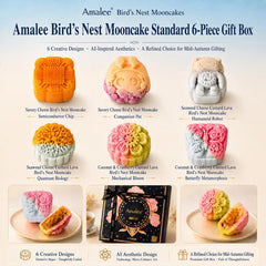 Amalee Bird's nest mooncake gift box 6 pieces for Mid-Autumn Festival Chinese holiday gift