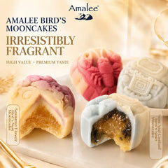 Amalee Bird's nest mooncake gift box 6 pieces for Mid-Autumn Festival Chinese holiday gift
