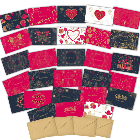 Amalee 28-pack Greeting Card Bulk with Envelopes 4.3x7.1 Inches for Business, Weddings, Baby, Bridal Showers, Graduations