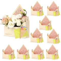 Amalee 10-Pack Yellow Flower Bouquet Envelope Boxes | Premium Floral Gift Packaging