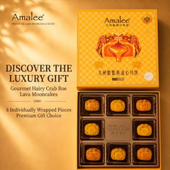 Amalee hairy crab roe mooncake gift box for Mid-Autumn Festival Chinese holiday gift