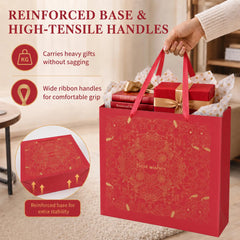 Amalee Extra-Large Red Gift Bag | Luxury Reusable Gift Packaging