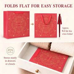 Amalee Extra-Large Red Gift Bag | Luxury Reusable Gift Packaging