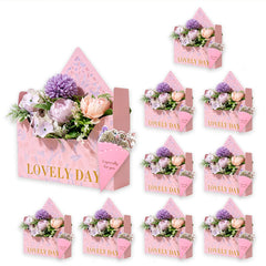 Amalee Pink Flower Bouquet Envelope Box Set | Luxury Floral Gift Packaging