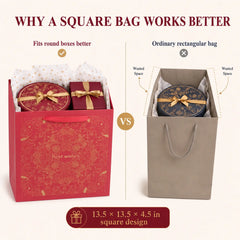 Amalee Extra-Large Red Gift Bag | Luxury Reusable Gift Packaging