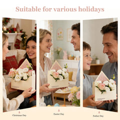 Amalee 10-Pack Yellow Flower Bouquet Envelope Boxes | Premium Floral Gift Packaging
