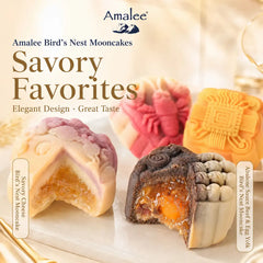 Amalee Bird's nest mooncake gift box 8 pieces for Mid-Autumn Festival Chinese holiday gift