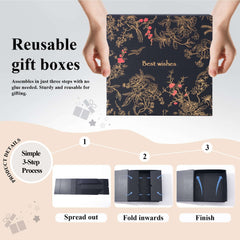 Amalee Blue Magnetic Gift Box | Luxury Cardboard Gift Packaging