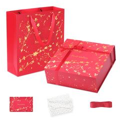 Amalee Large Red Magnetic Gift Box | Luxury Cardboard Gift Packaging