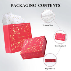 Amalee Large Red Magnetic Gift Box | Luxury Cardboard Gift Packaging