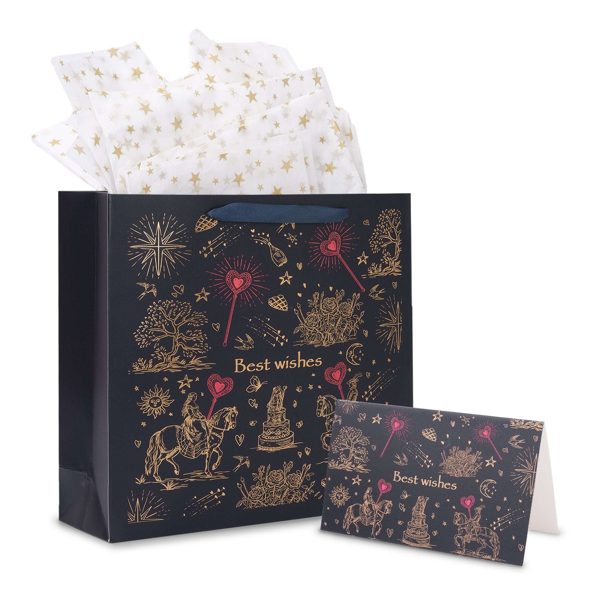 Amalee Blue Reusable Gift Bag Set | Luxury Birthday Gift Packaging