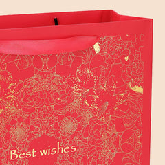Amalee Extra-Large Red Gift Bag | Luxury Reusable Gift Packaging