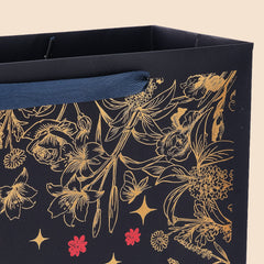 Amalee Blue Gift Bag 13.5x13.5x4.5 Inch with Handles, Includes Wrapping Paper & Greeting Card, Ideal for Birthday, Valentine's Day & Wedding Gifts