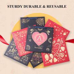 Amalee 13.5x13.5x4.5 Inch Blue Gift Bag with Handles, Includes Wrapping Paper & Greeting Card, Ideal for Weddings, Christmas & Special Occasions