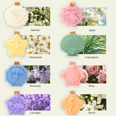 AMALEE Ocean Collection Scented Candle 8 Pack, Sea Breeze & Coastal Aroma Soy Wax Candle with Wooden Wick, Long-Lasting, Marine Home Decor Gift for Women Men