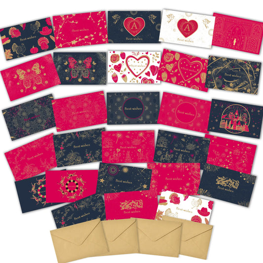 Amalee 28-pack Greeting Card Bulk with Envelopes 4.3x7.1 Inches for Business, Weddings, Baby, Bridal Showers, Graduations