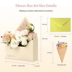 Amalee 10-Pack Yellow Flower Bouquet Envelope Boxes | Premium Floral Gift Packaging