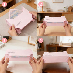 Amalee 10 Pack Pink Flower Bouquet Envelope Boxes with Greeting Cards, Premium Cardboard Floral Gift Boxes for Arrangements, Elegant Florist Packaging for Mother's Day, Valentine's, Anniversary