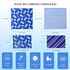 Amalee Blue Reusable Magic Wrapping Cloth 2-Pack | Eco-Friendly Gift Wrap