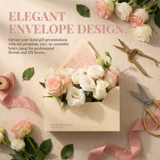 Amalee 10 Pack Yellow Flower Bouquet Envelope Boxes with Greeting Cards, Cardboard Floral Gift Boxes for Flower Arrangements, Florist Bouquet Packaging for Birthday, Graduation, Friendship Gifts