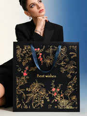 Amalee Flower & Bird Auspicious Gift Bag | Luxury Gift Packaging
