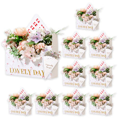 Amalee 10-Pack White Flower Bouquet Envelope Boxes | Premium Floral Gift Packaging