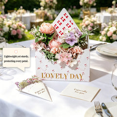 Amalee 10-Pack White Flower Bouquet Envelope Boxes | Premium Floral Gift Packaging