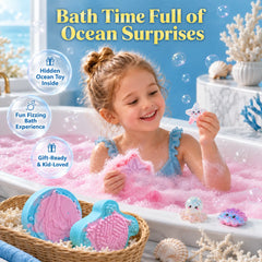 Amalee Bath Bombs for Kids with Surprise Toys Inside, 8 Pack