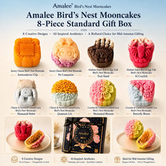 Amalee Bird's nest mooncake gift box 8 pieces for Mid-Autumn Festival Chinese holiday gift