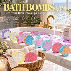 Amalee Bath Bombs for Kids with Surprise Toys Inside, 8 Pack