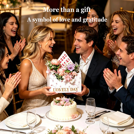 Amalee 10-Pack White Flower Bouquet Envelope Boxes | Premium Floral Gift Packaging
