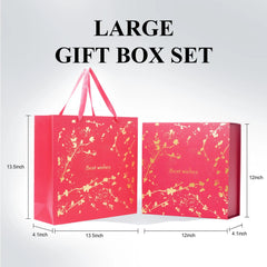 Amalee Large Red Magnetic Gift Box | Luxury Cardboard Gift Packaging
