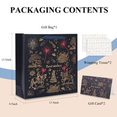 Amalee Blue Reusable Gift Bag Set | Luxury Birthday Gift Packaging