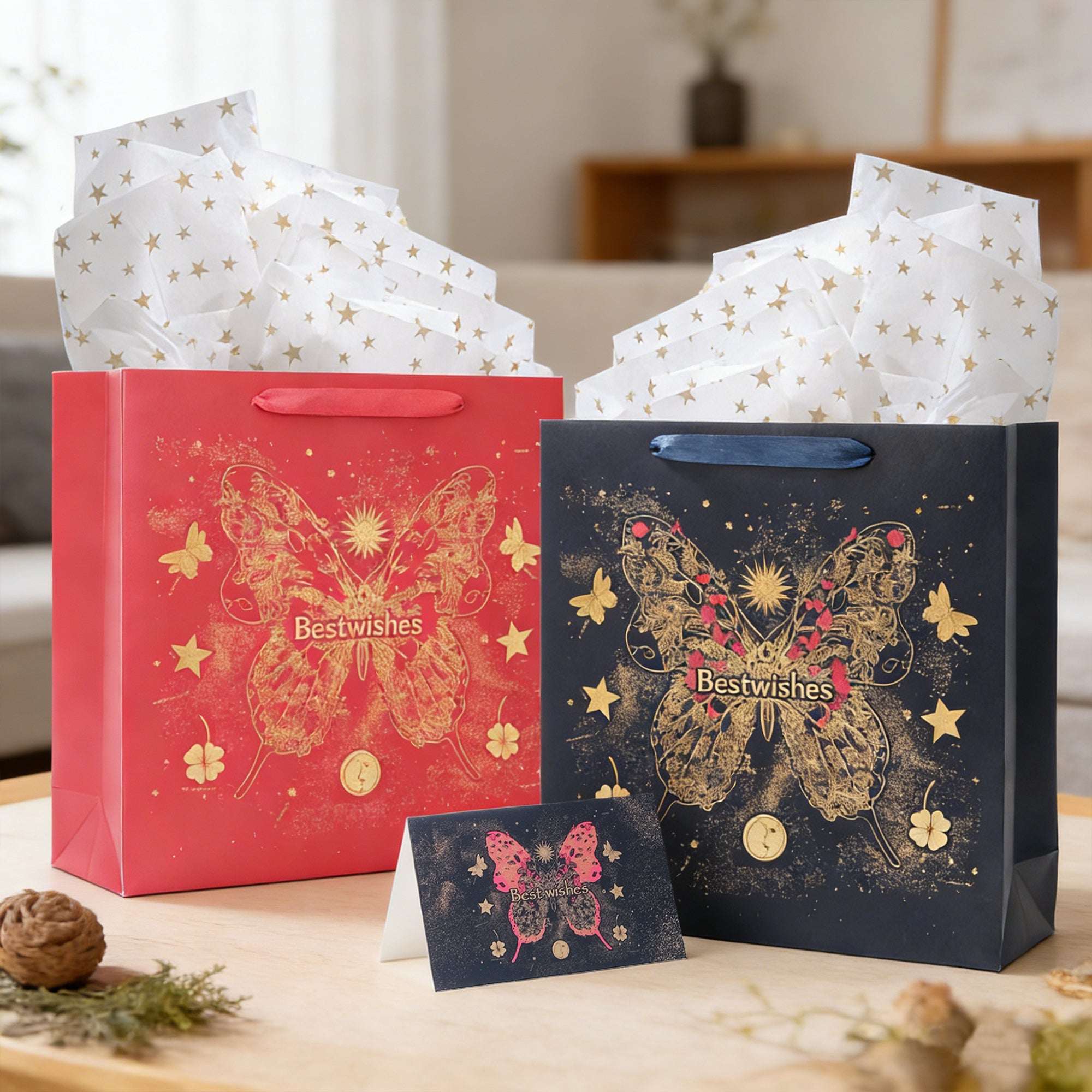 Amalee Lucky Butterfly Gift Bag | Luxury Holiday & Festival Gift Packaging
