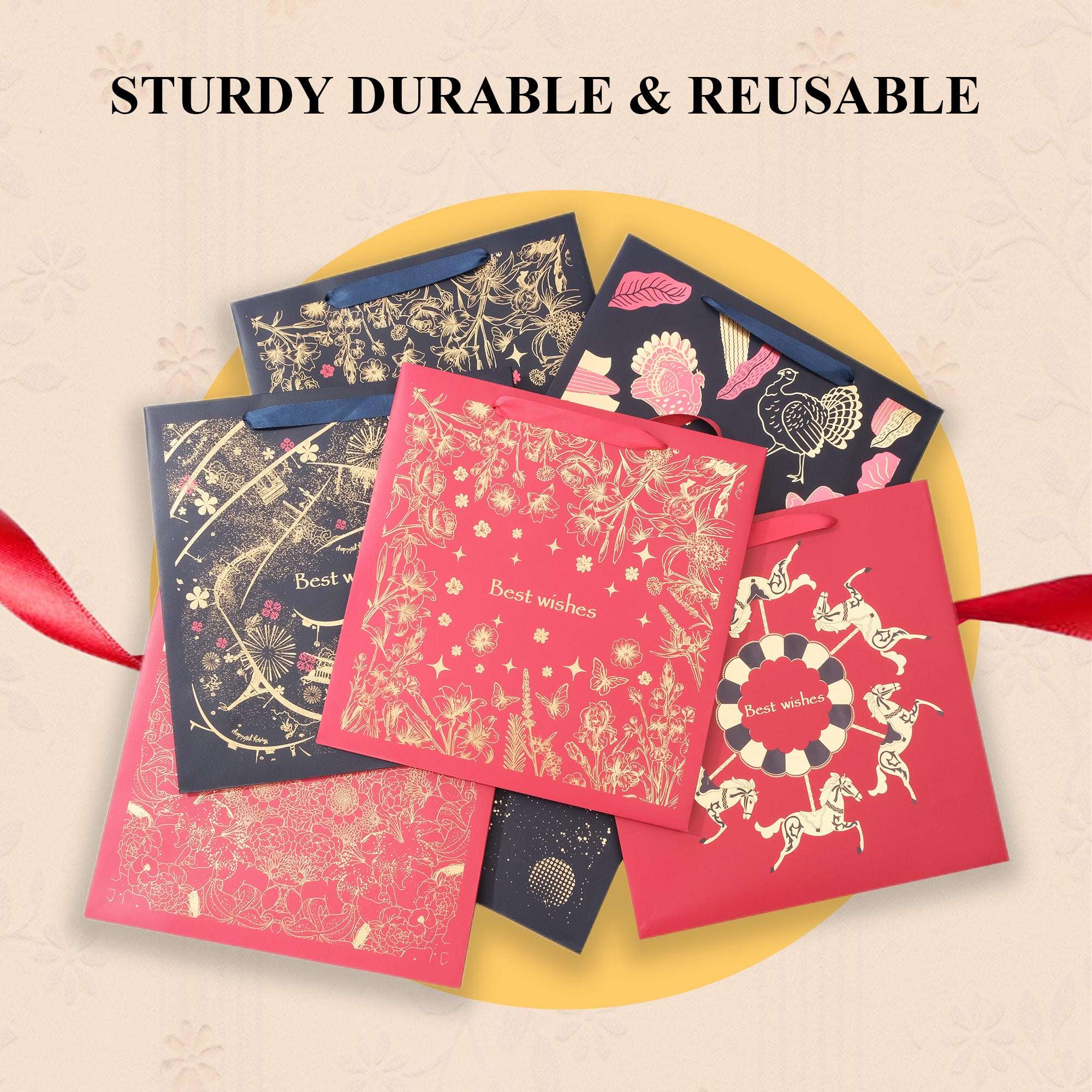Amalee Floral Blessing Gift Bag | Luxury Daily & Festival Packaging