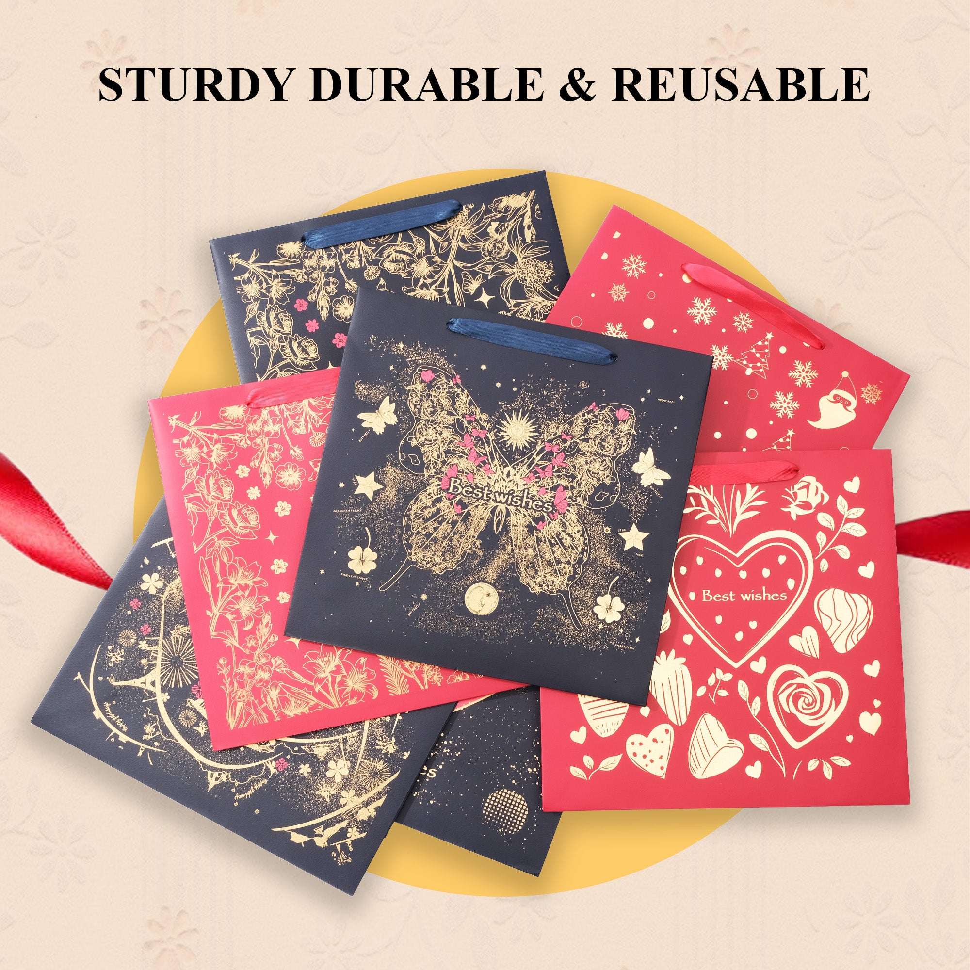 Amalee Lucky Butterfly Gift Bag | Luxury Holiday & Festival Gift Packaging